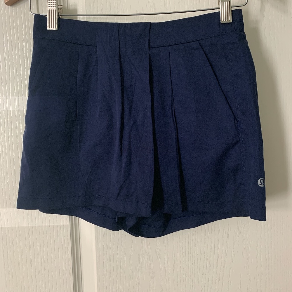 Navy lululemon shorts